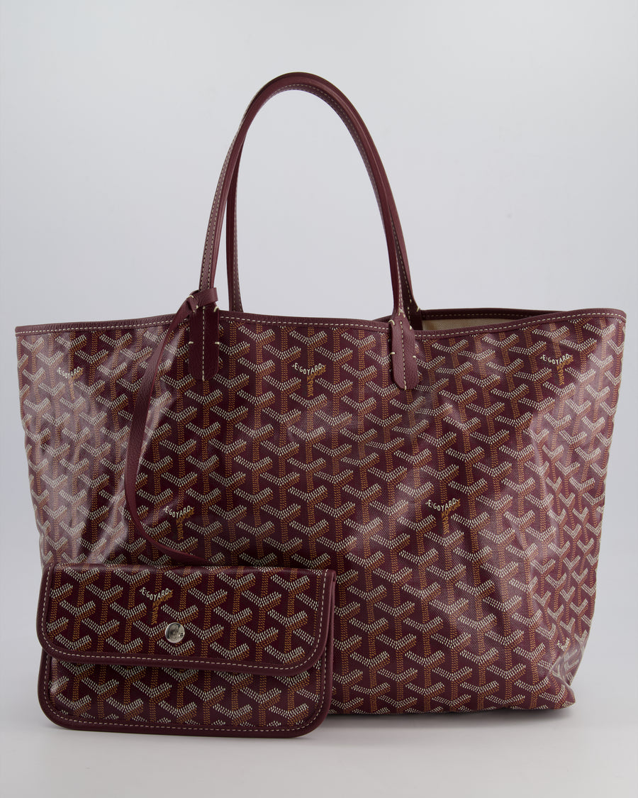 Goyard Saint Louis PM Burgundy Shoulder Tote Bag