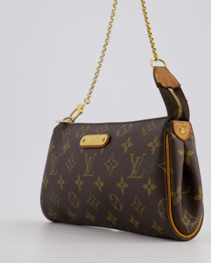 *FIRE PRICE* Louis Vuitton Brown Eva Pochette Bag in Monogram Canvas with Gold Hardware