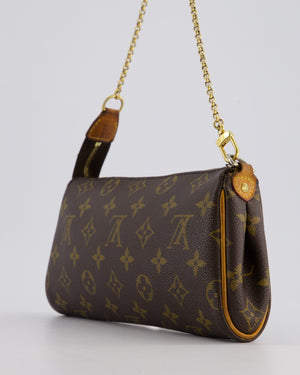 *FIRE PRICE* Louis Vuitton Brown Eva Pochette Bag in Monogram Canvas with Gold Hardware