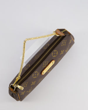 *FIRE PRICE* Louis Vuitton Brown Eva Pochette Bag in Monogram Canvas with Gold Hardware