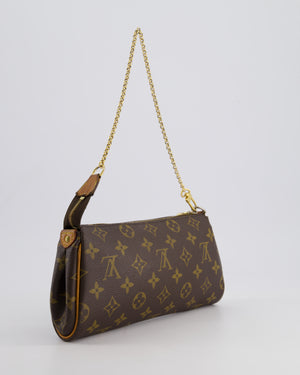 *FIRE PRICE* Louis Vuitton Brown Eva Pochette Bag in Monogram Canvas with Gold Hardware