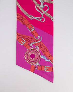 Hermès Pink and Purple Festival Des Amazones Silk Maxi Twilly Scarf