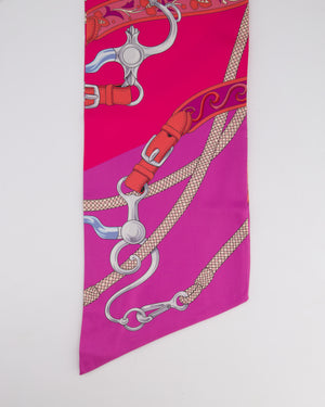 Hermès Pink and Purple Festival Des Amazones Silk Maxi Twilly Scarf