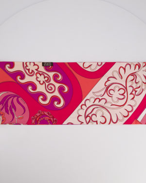 Hermès Pink and Purple Festival Des Amazones Silk Maxi Twilly Scarf