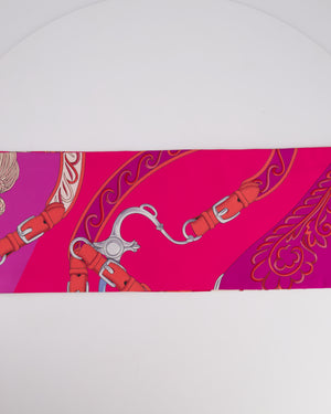 Hermès Pink and Purple Festival Des Amazones Silk Maxi Twilly Scarf