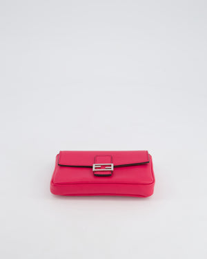 Fendi Fuchsia Pink Micro Baguette Bag with Palladium Hardware