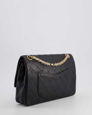 Chanel Vintage Black Medium Double Flap Bag in Lambskin Leather with 24K Gold Hardware 
Reissue Chain Detail