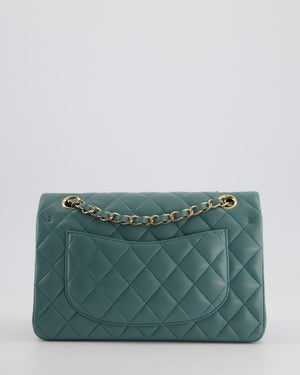 *HOT* Chanel Duck Egg Blue Small Double Flap Bag in Lambskin Leather with Champagne Gold Hardware