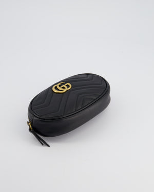 Gucci Black GG Marmont Matelassé Belt Bag with Gold Hardware