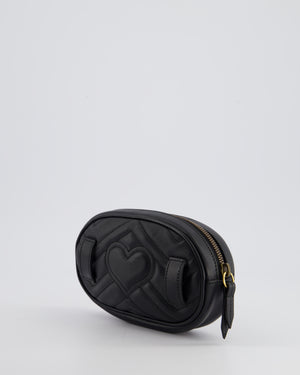 Gucci Black GG Marmont Matelassé Belt Bag with Gold Hardware