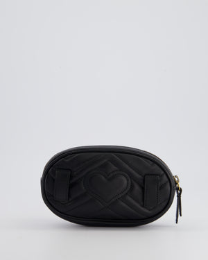 Gucci Black GG Marmont Matelassé Belt Bag with Gold Hardware