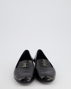 Chanel Black CC Lambskin Loafers Size EU 38