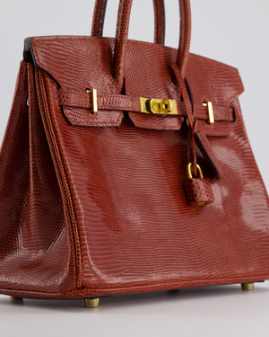 *HOT* Hermès Birkin 25cm Bag Retourne in Etrusque Niloticus Lizard Leather with Gold Hardware