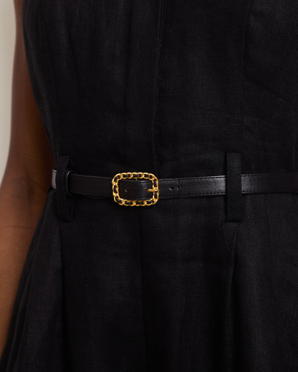 *RARE* Chanel Collectors Weaved Chain Buckle Belt with Logo Detail Size 70c,