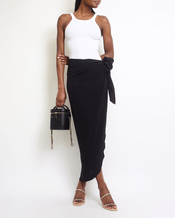 Johanna Ortiz Black Silk Wrap Trousers FR 36 (UK 8)