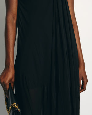 Jacquemus Black 
La Riviera
 Sheer Strapless Midi Dress with Tie Detail FR 36 (UK 8)