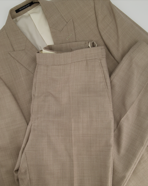 Richard James Light Beige Jacket and Trouser Suit Size 44R 
38R