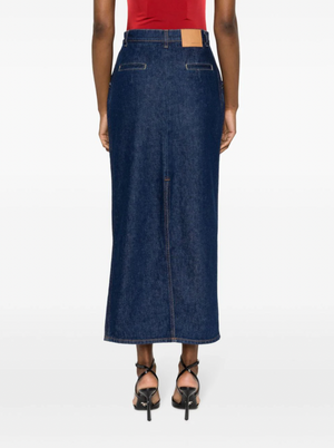 Magda Butrym Blue Denim High-Waisted Maxi Skirt Size FR 36 (UK 8) RRP £500