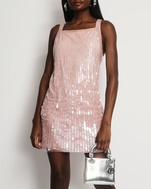 Alberta Ferretti Pink Sequin Mini Dress IT 40 (UK 8)