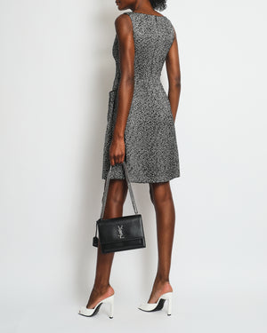 Chanel Grey and Black Tweed Sleeveless Mini Dress Size FR 38 (UK 10)