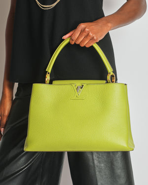 Louis Vuitton Pistachio Green Capucines GM Bag with Gold Hardware RRP £6,400