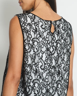 Chanel Vest with Black Lace Overlay FR 42 (UK 14)