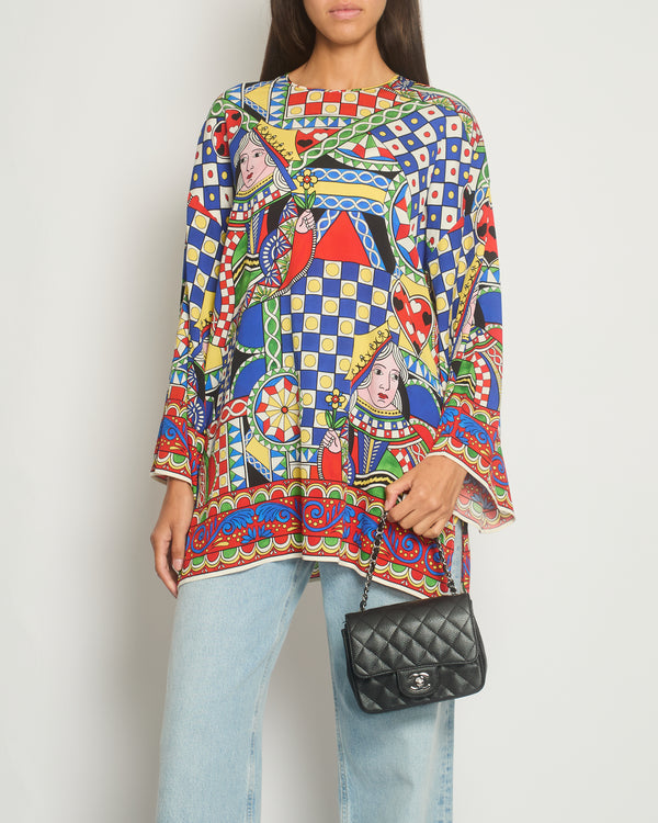 Dolce 
Gabbana Blue, Yellow and Red Carretto Print Tunic IT 46 (UK 14)