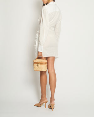 Jacquemus White Le Coup De Soleil Mini Dress with Knot Tie Detail FR 36 (UK 8)