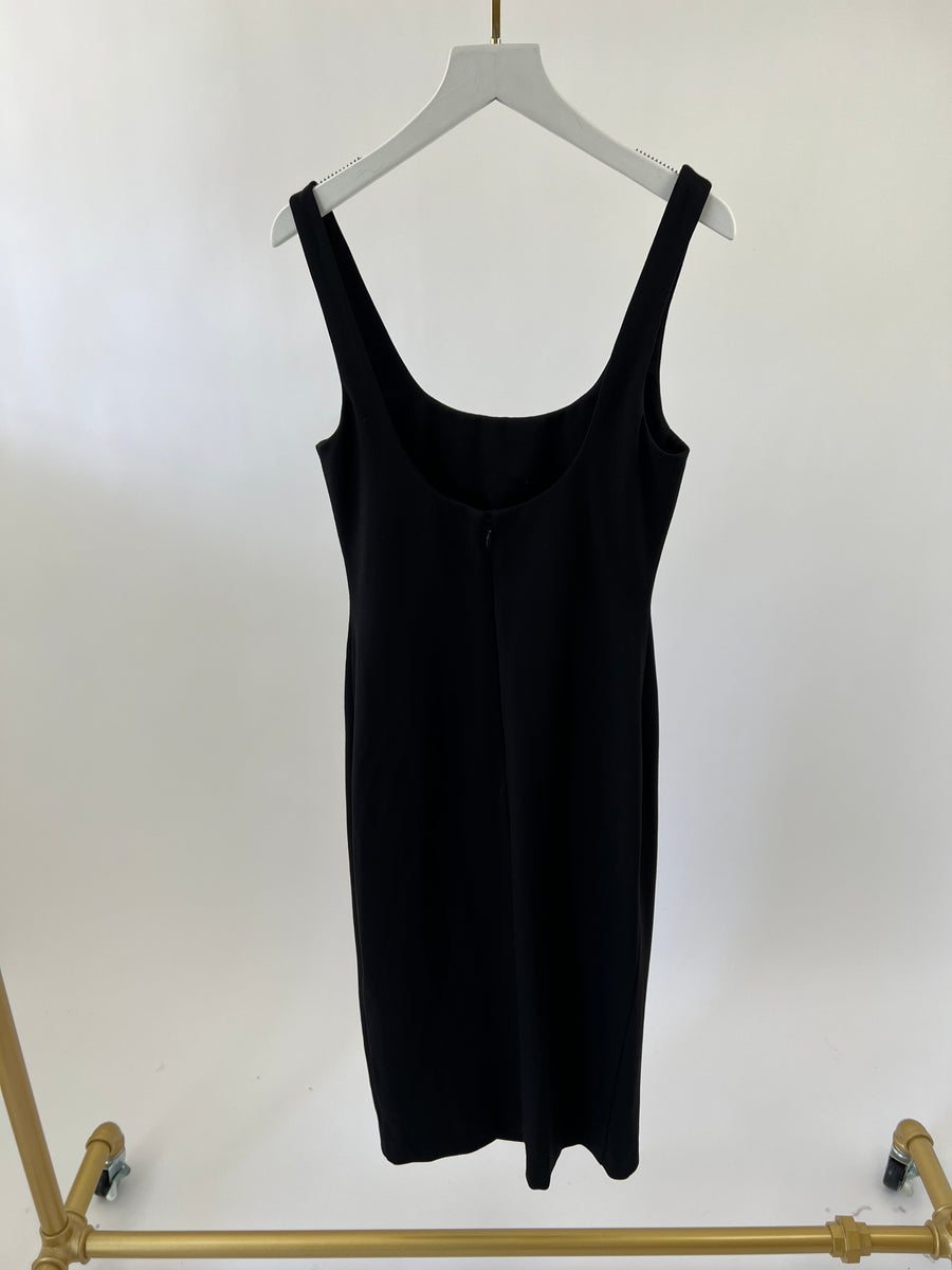 NBD Black Slip Dress with Split Detailing FR 36 (UK 8)