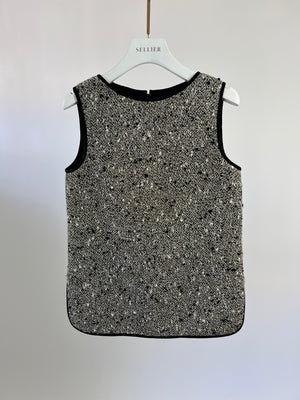 Giambattista Valli Black 
Silver Tunic Vest Top Size IT 40 (UK 8)