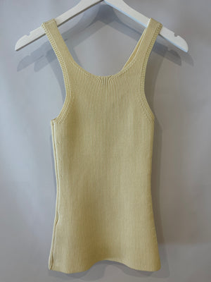 Toteme Cream Knit Curved Tank Top Size S (UK 8) RRP £260