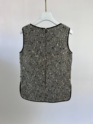 Giambattista Valli Black 
Silver Tunic Vest Top Size IT 40 (UK 8)