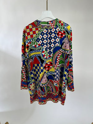 Dolce 
Gabbana Blue, Yellow and Red Carretto Print Tunic IT 46 (UK 14)