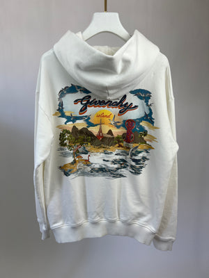 Givenchy White Sunset Printed Hoodie Size S (UK 8)