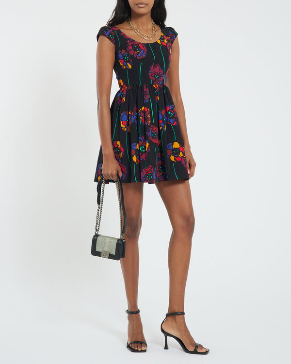 Miu Miu Black Floral Dress IT 36 (UK 4)