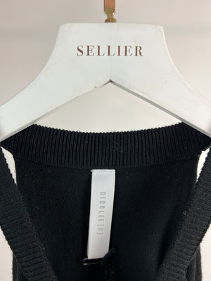 Dion Lee Black Cold Shoulder Knitted Top IT 38 (UK 6)