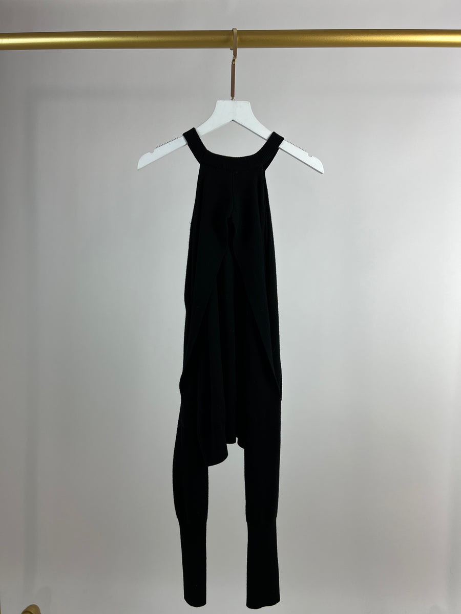 Dion Lee Black Cold Shoulder Knitted Top IT 38 (UK 6)