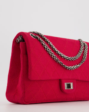 *FIRE PRICE* Chanel Red Medium Reissue 2.55 Double Flap Bag in Quilted Fabric with Ruthenium Hardware RRP - £8,530