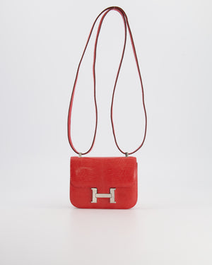 *RARE* Hermès Micro Constance Bag 13cm in Rouge Lizard with Palladium Hardware