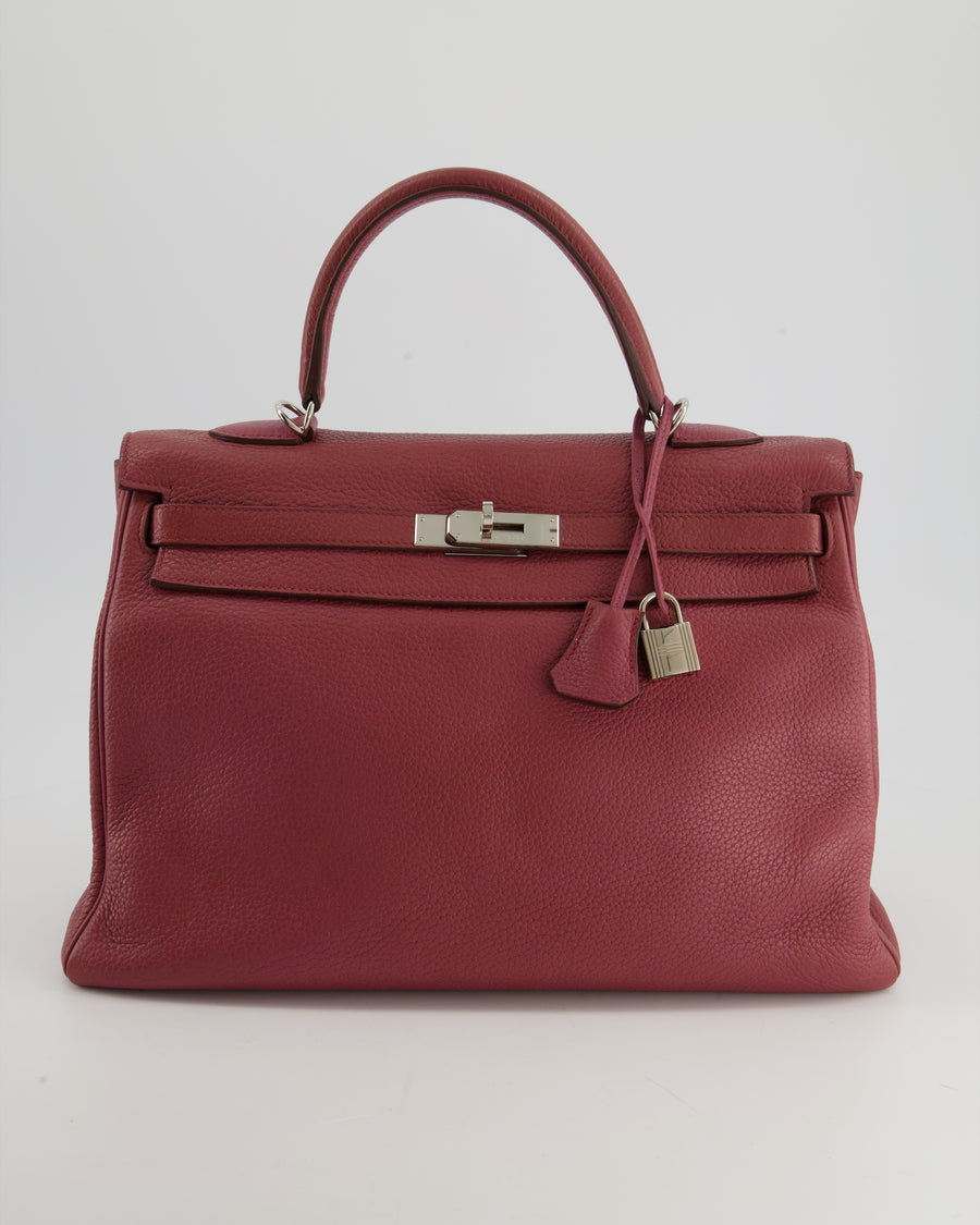 Hermès Kelly Bag 35cm in Bois De Rose Togo Leather With Palladium Hardware