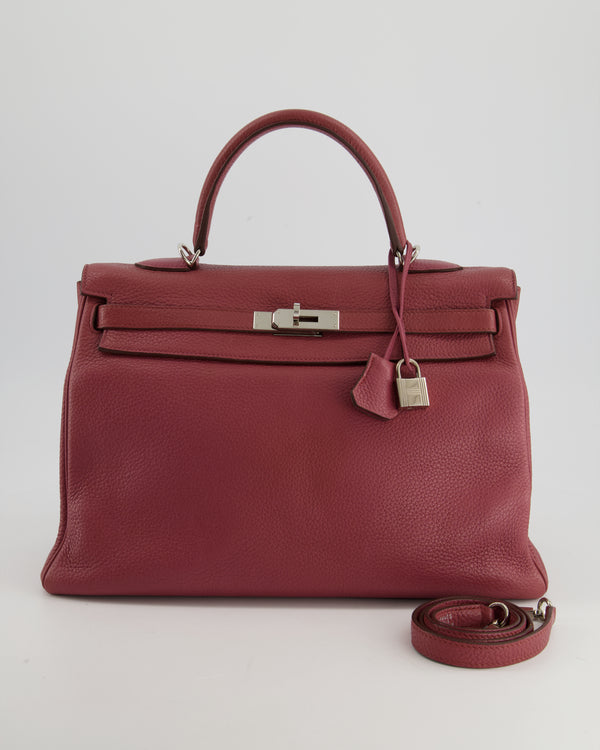 Hermès Kelly Bag 35cm in Bois De Rose Togo Leather With Palladium Hardware