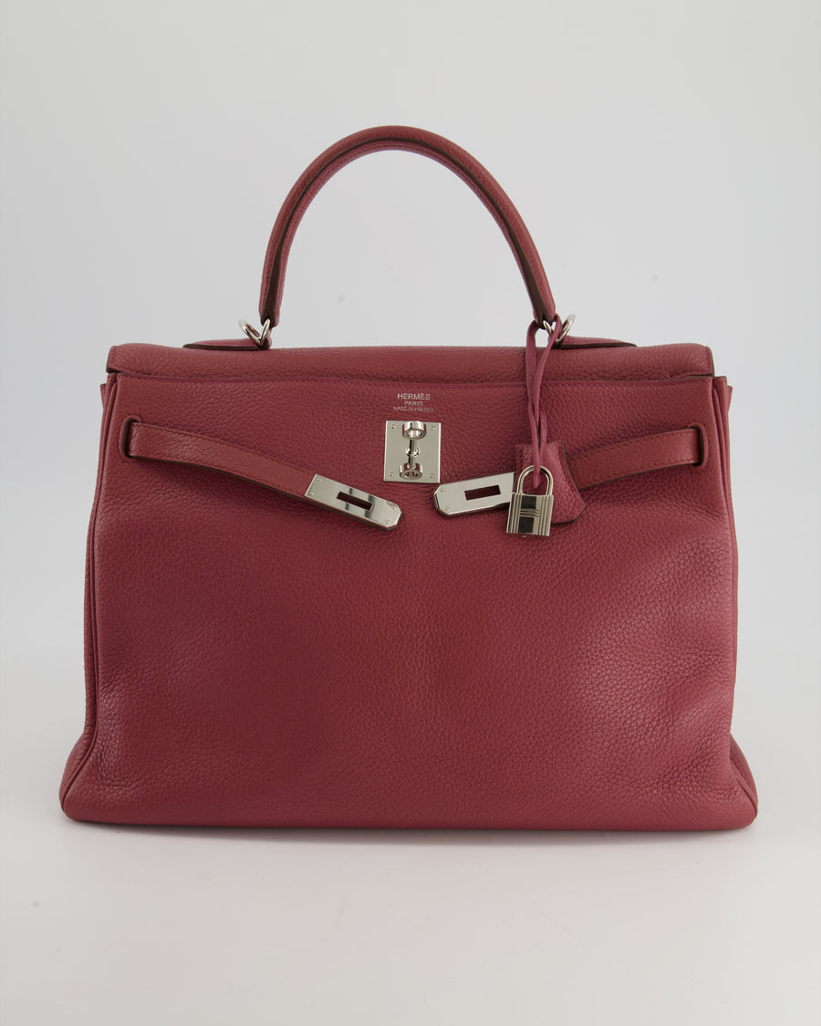 Hermès Kelly Bag 35cm in Bois De Rose Togo Leather With Palladium Hardware