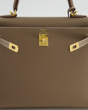 *HOLY GRAIL* Hermès Kelly 25cm Replica Jewelry
 in Etoupe Epsom Leather and Gold Hardware