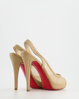 Christian Louboutin Beige Fishnet High Heel Size EU 38