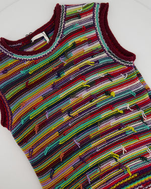 Chloé Multicolour Knotted Yarn Sleeveless Vest Size S ( UK 8) RRP £1,160