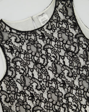 Chanel Vest with Black Lace Overlay FR 42 (UK 14)