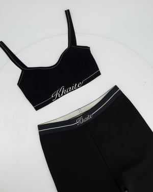 Khaite Black and White Legging and Bra Set Size S/M (UK 8-10)