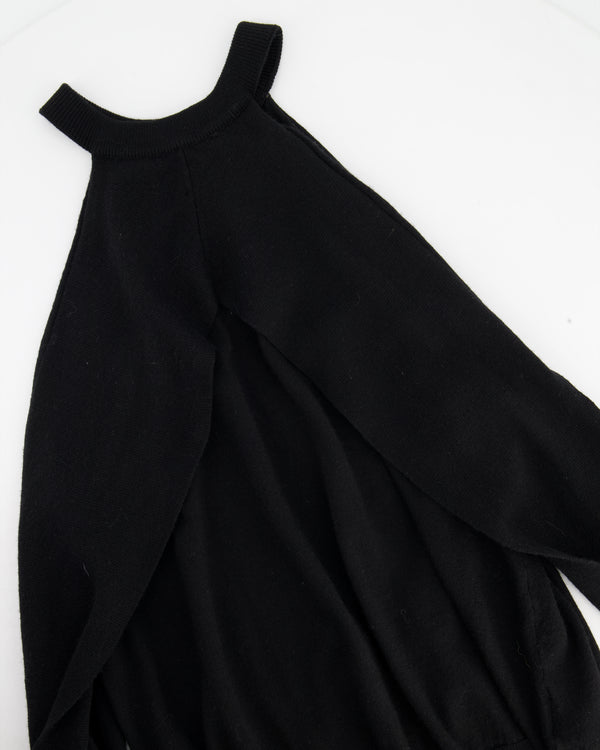 Dion Lee Black Cold Shoulder Knitted Top IT 38 (UK 6)