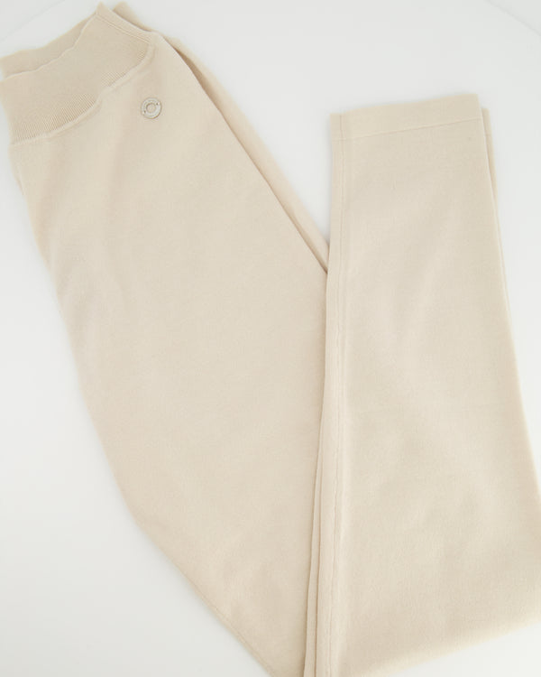 Loro Piana Beige Cashmere Legging Thompson Trousers Size IT 46 (UK 14)