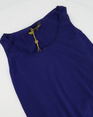 Loro Piana Silk Electric Blue Tank Top Size IT 38 (UK 6) RRP - £405